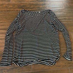 Striped open back Long Sleeve, Size Small